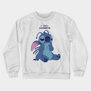 Stitch hates Mondays Crewneck Sweatshirt